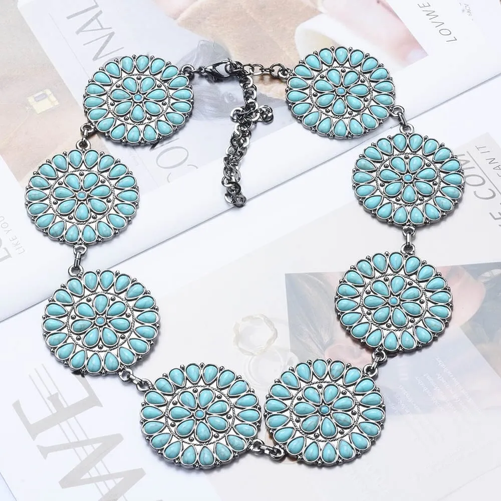 Summer Fashion Round-Shaped Turquoise Necklace