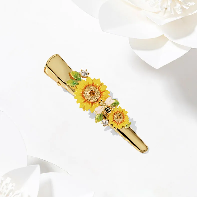 Sunflower & Bee Hairpin