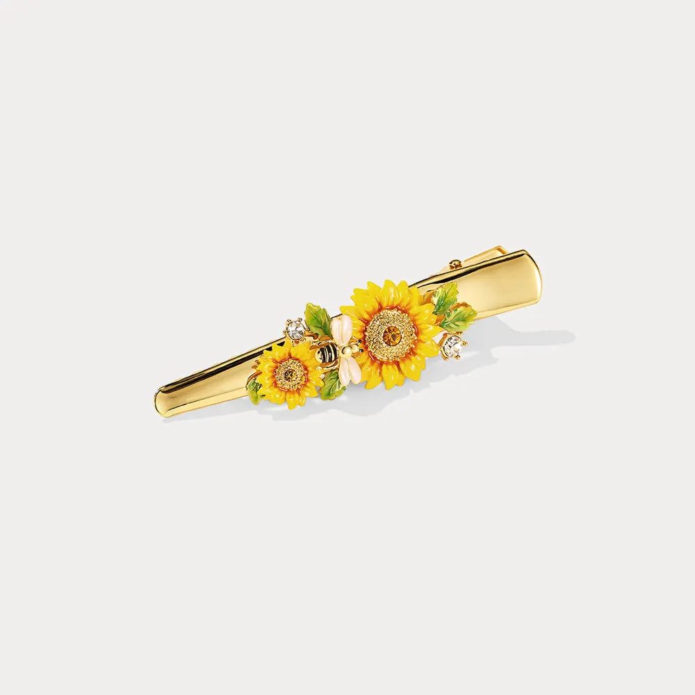 Sunflower & Bee Hairpin