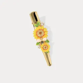 Sunflower & Bee Hairpin