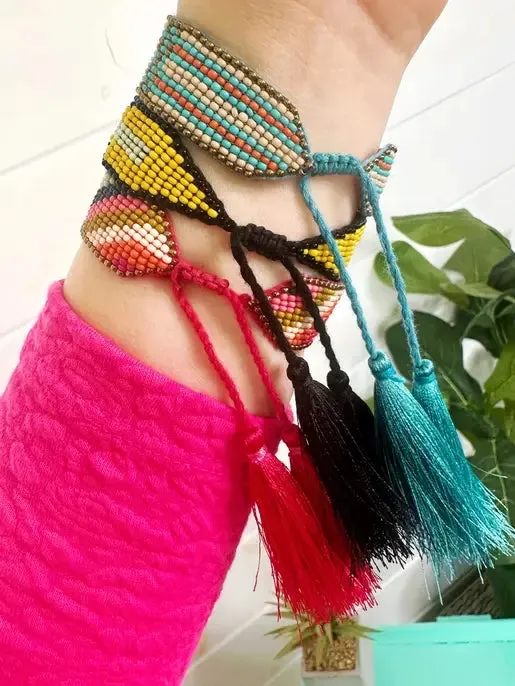 Tassel Friendship Bracelet Aqua