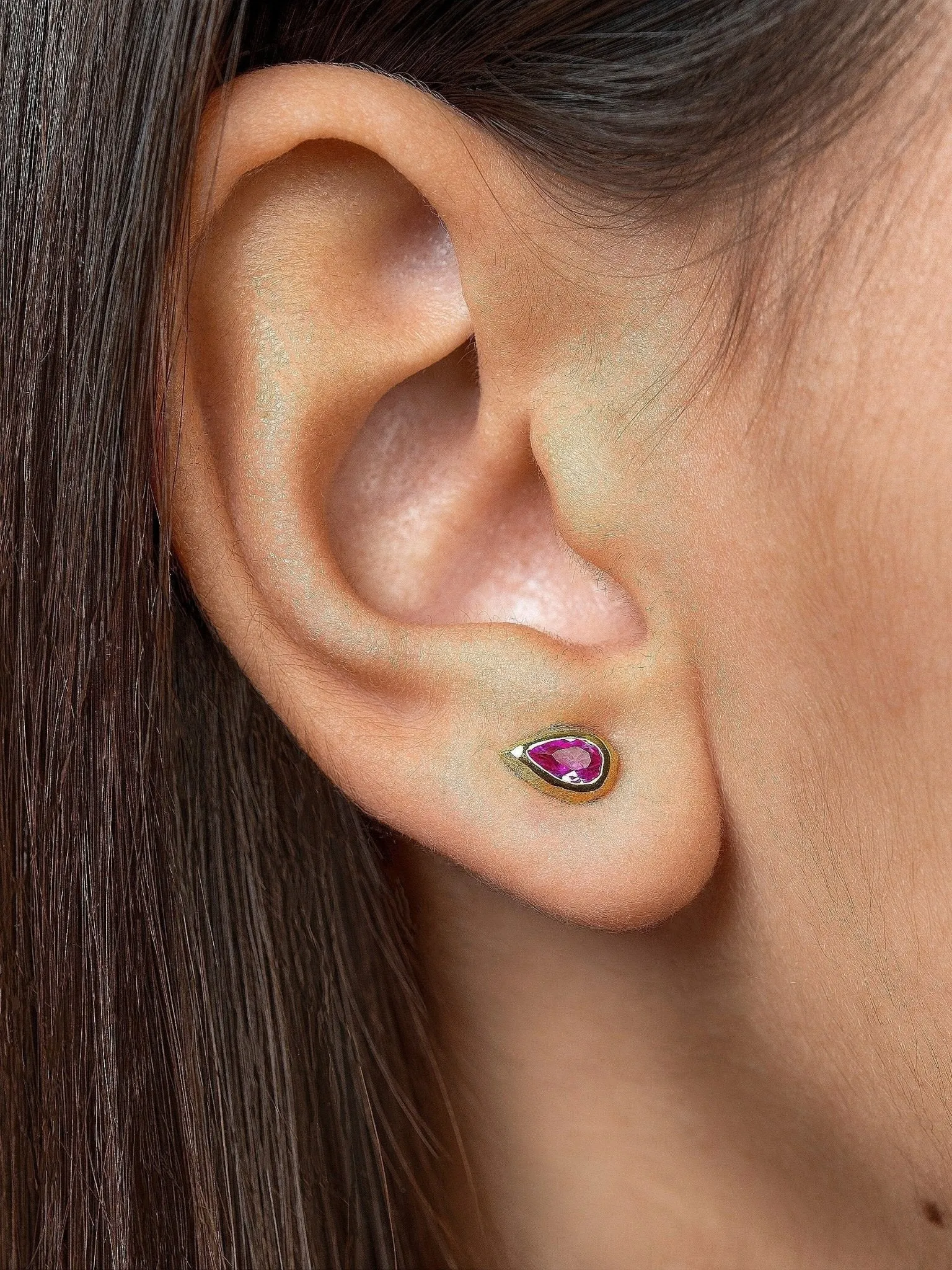 Tery Pink Tourmaline Stud Earrings