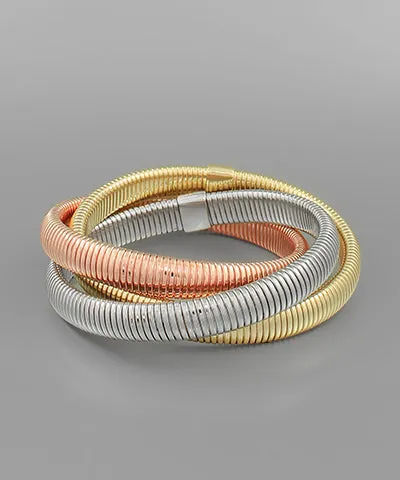 Three-Row Omega Bracelet - Multi