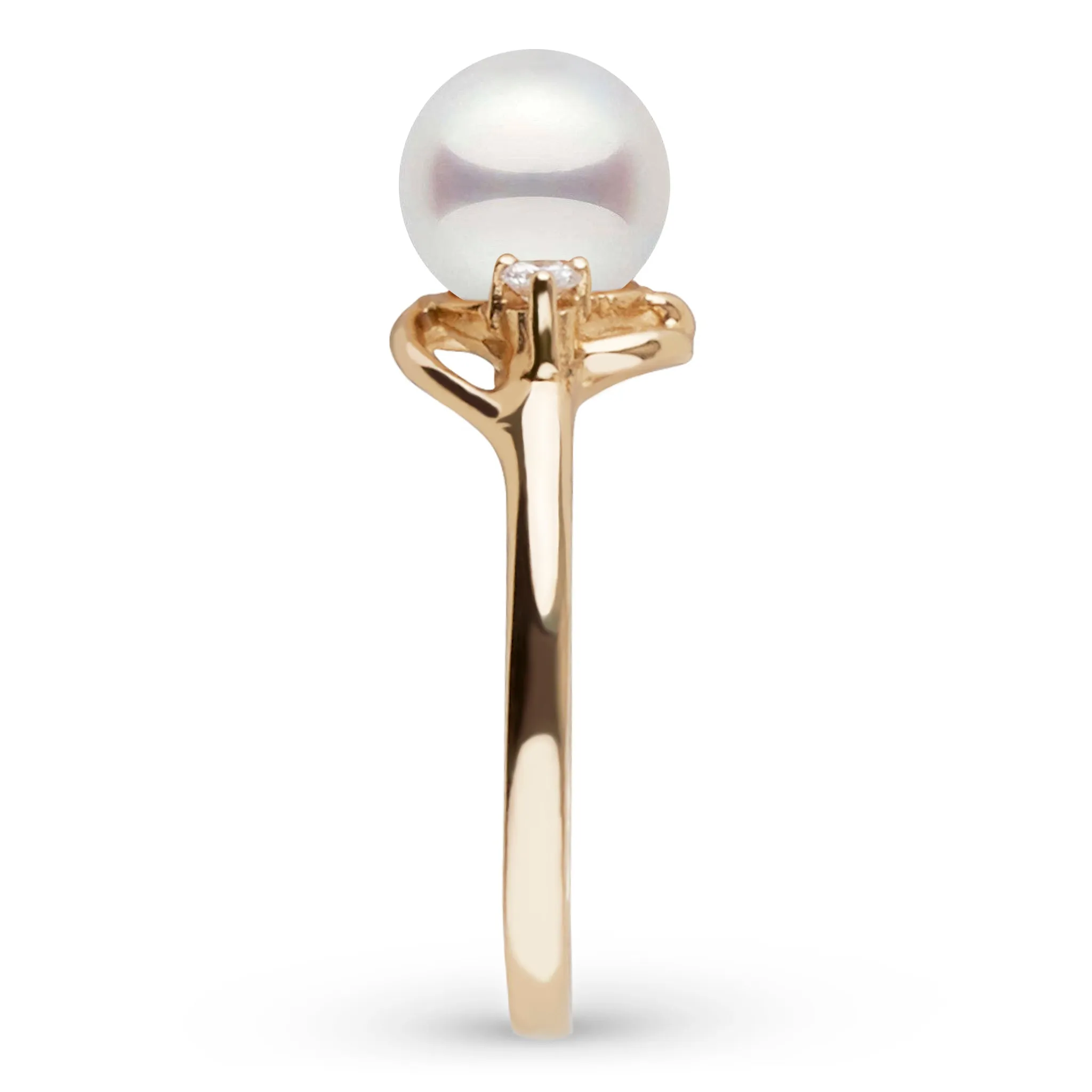 Tiara Collection Akoya Pearl and Diamond Ring