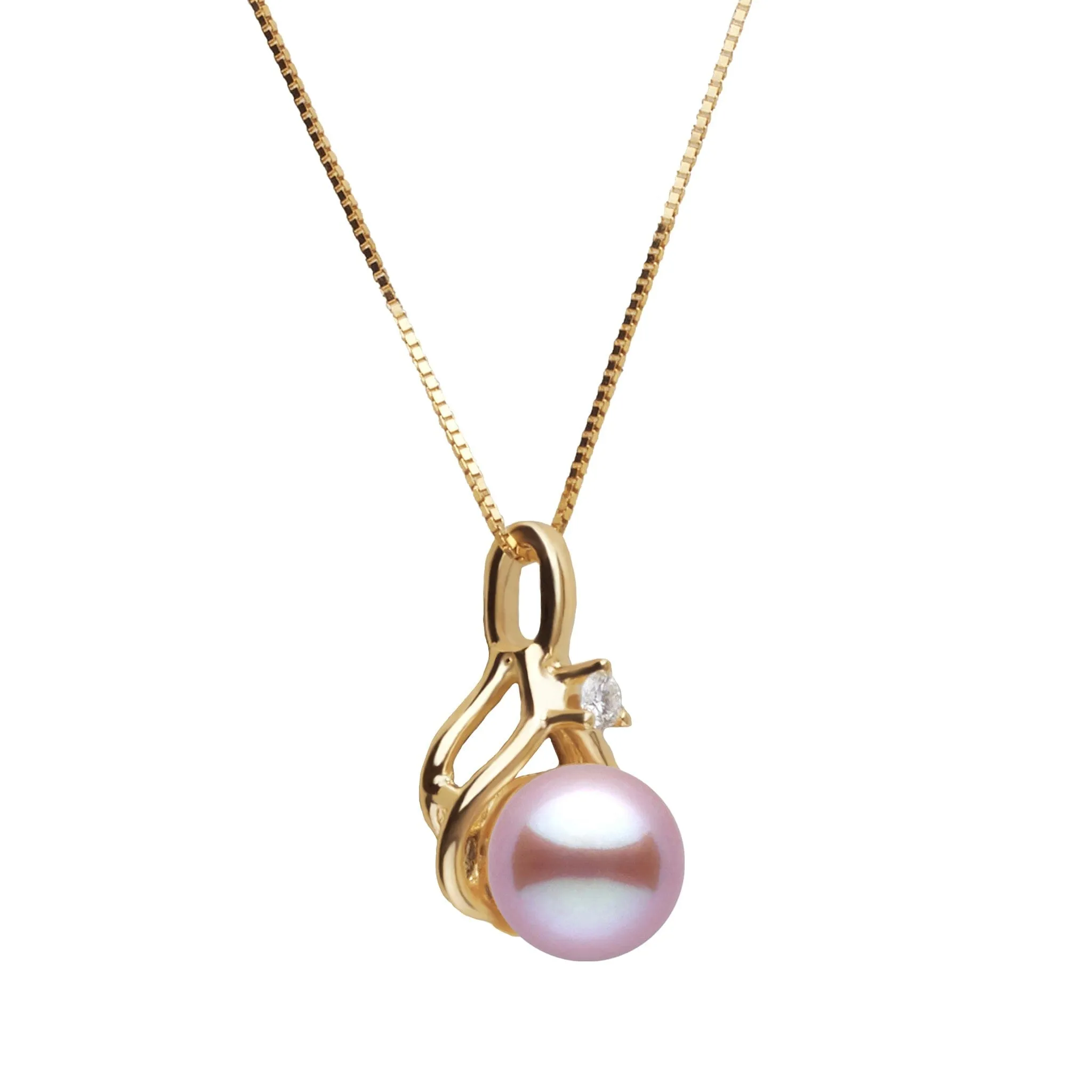 Tiara Collection Lavender Freshadama Pearl and Diamond Pendant