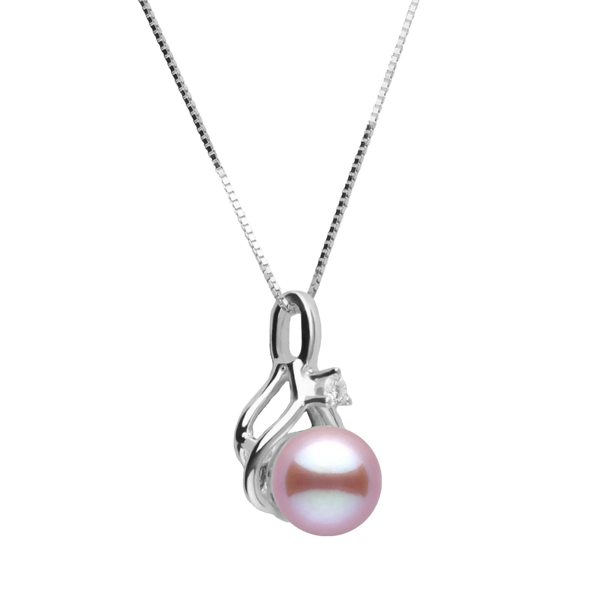 Tiara Collection Lavender Freshadama Pearl and Diamond Pendant