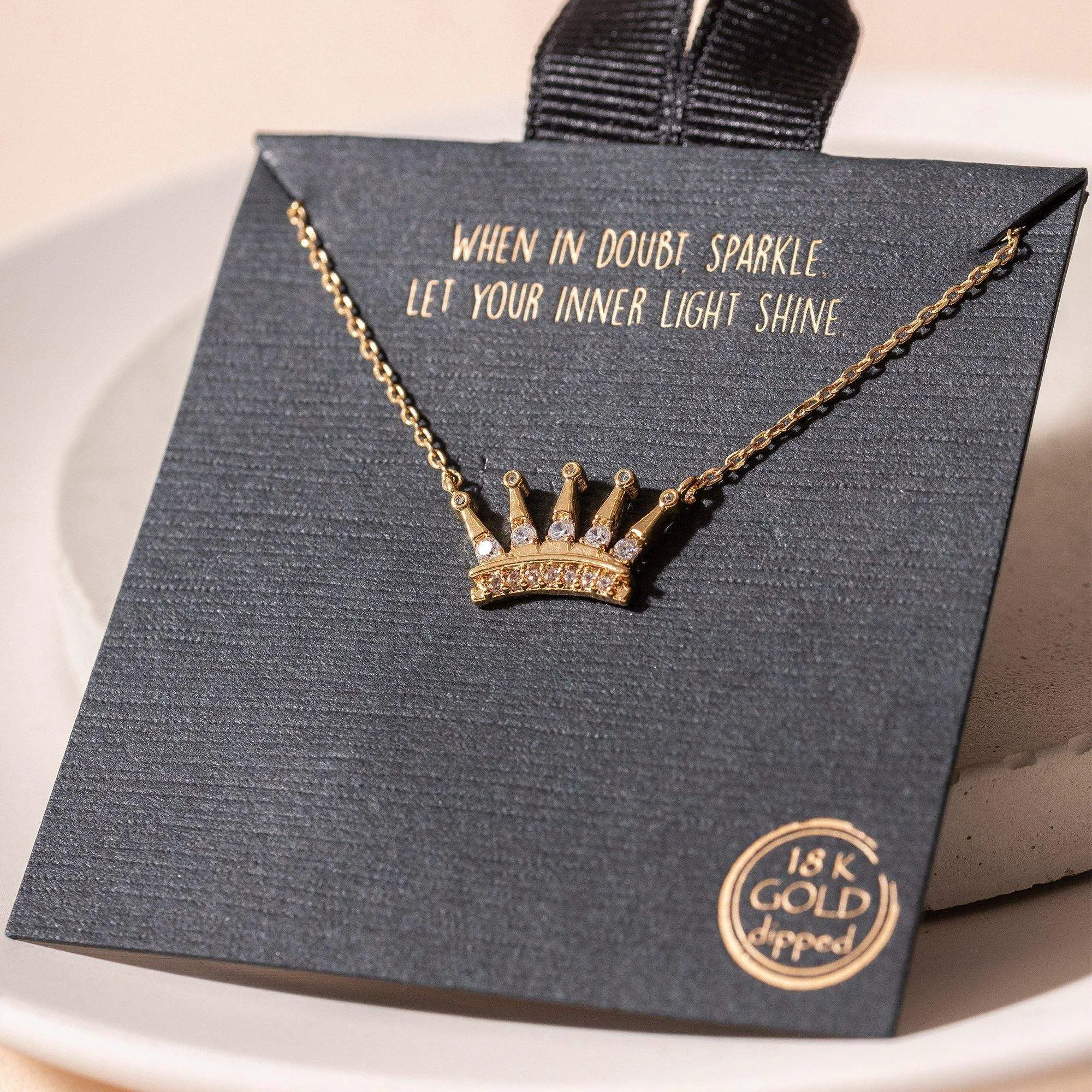 Tiara Crown Charm Necklace