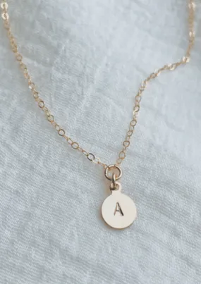 Tiny Initial Choker Necklace