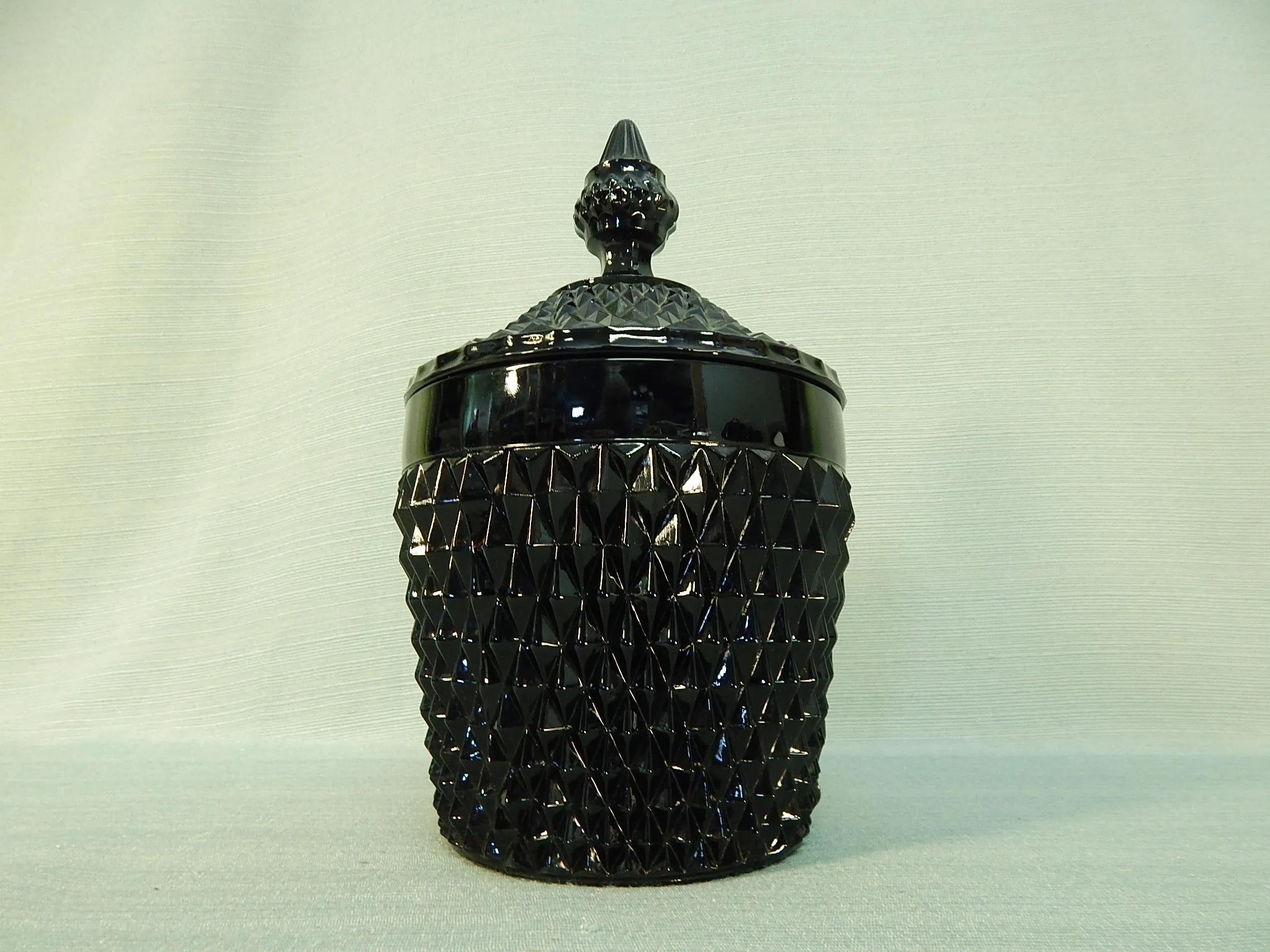 Vintage Indiana Glass Tiara Lidded Jar