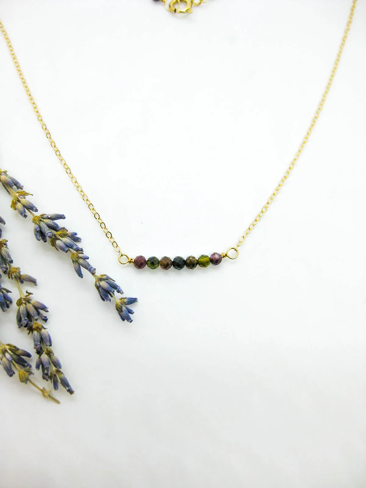 Violet: Tourmaline Choker - n632