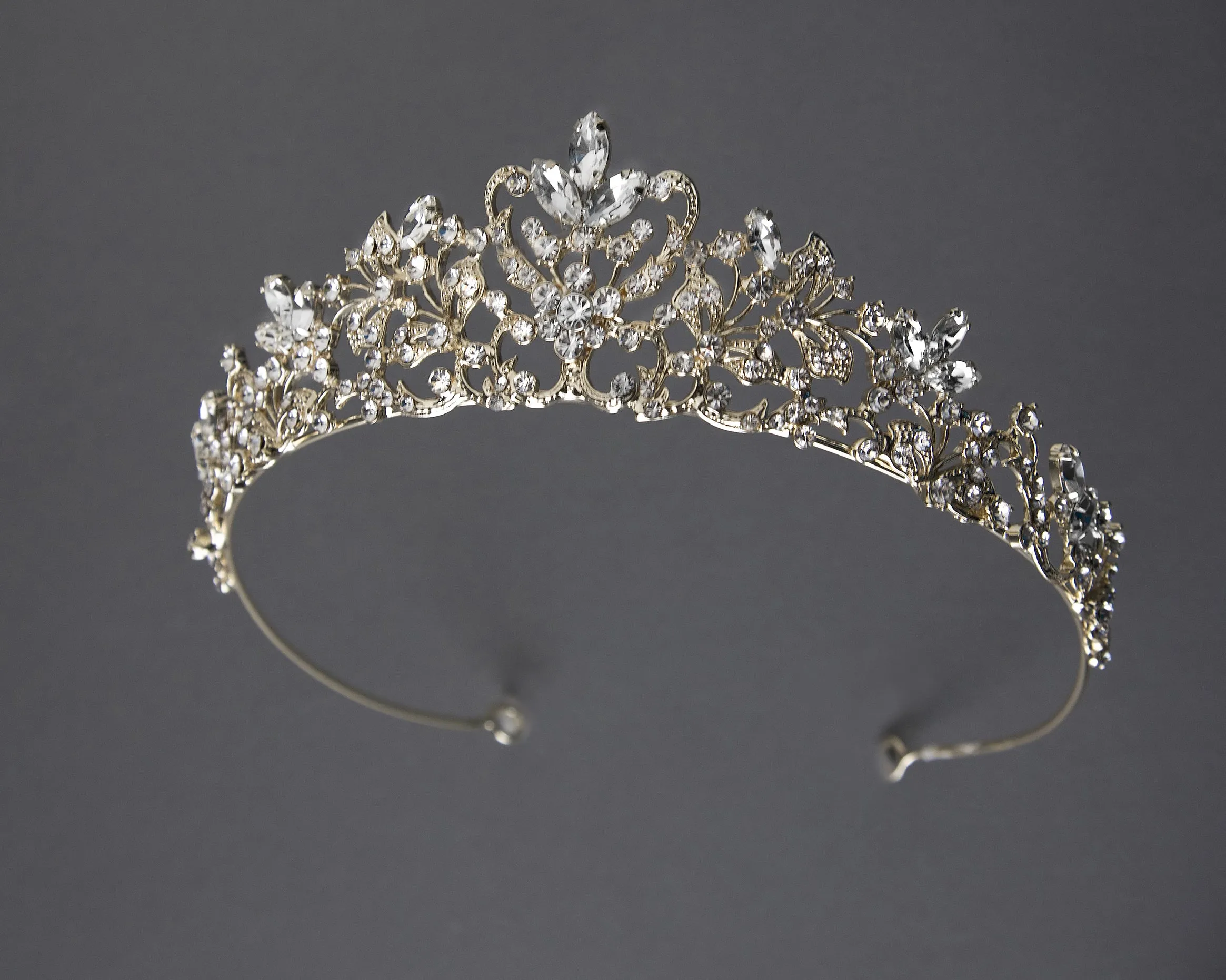 Wedding Tiara with Marquise Accents