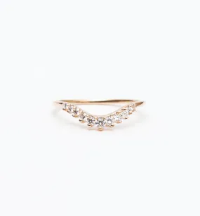 White Diamond Tiara Curve Band