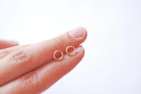 Wholesale 14k Gold Filled Open Circle Stud Earrings - Gold Filled Round Earrings, Minimalist Earrings, Dot Stud Earrings, Everyday Jewelry