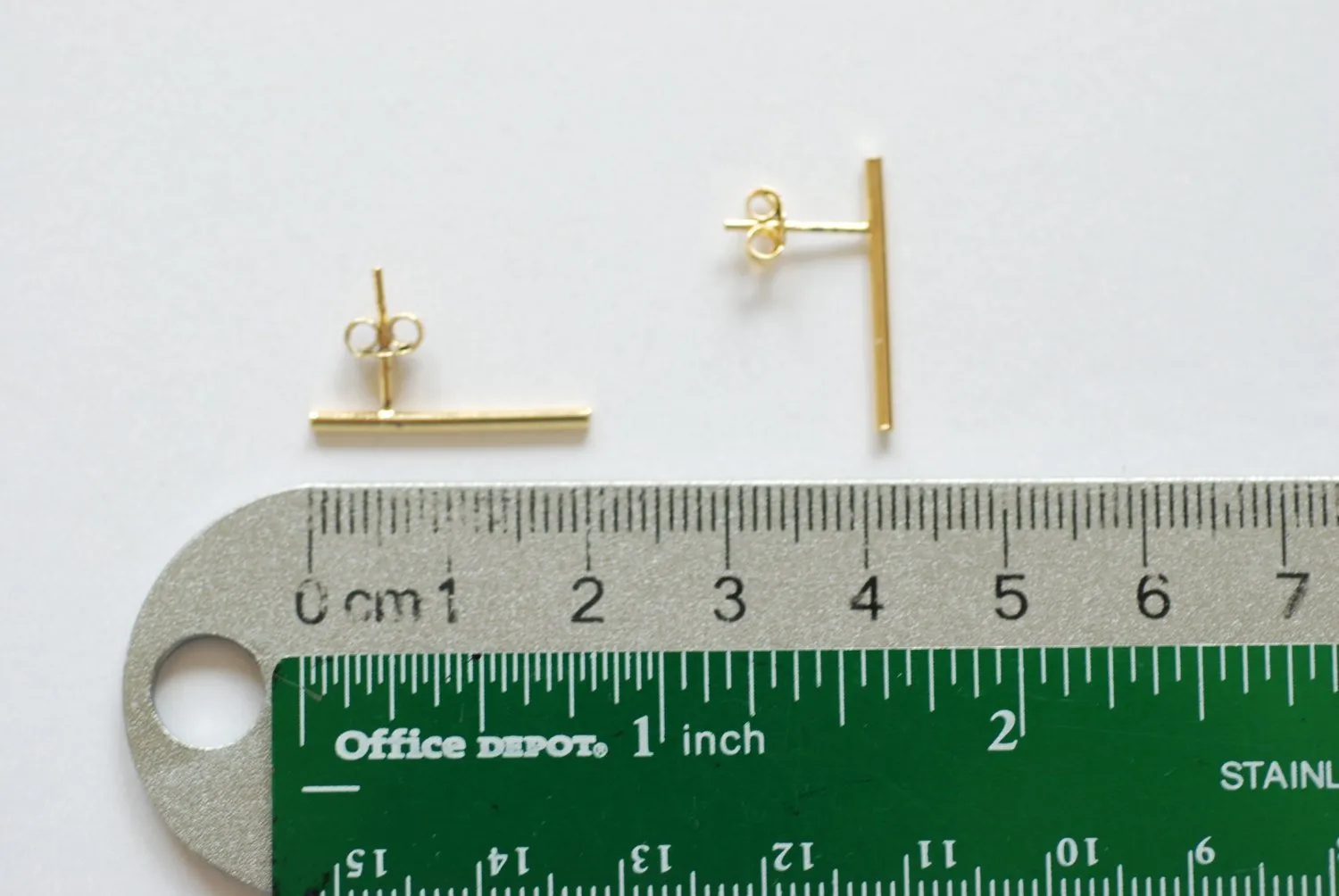 Wholesale Gold Bar Earrings, Line Earrings, Stick earrings, bar stud earrings, minimalist earrings, Filament earrings, Ear Climbers, Post Earrings