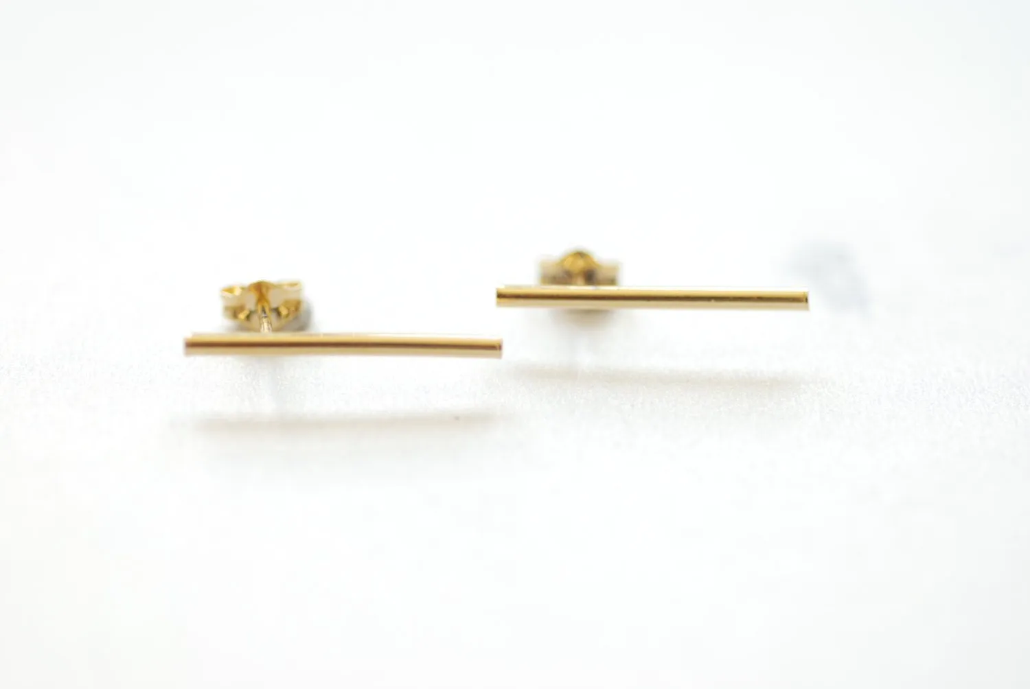 Wholesale Gold Bar Earrings, Line Earrings, Stick earrings, bar stud earrings, minimalist earrings, Filament earrings, Ear Climbers, Post Earrings