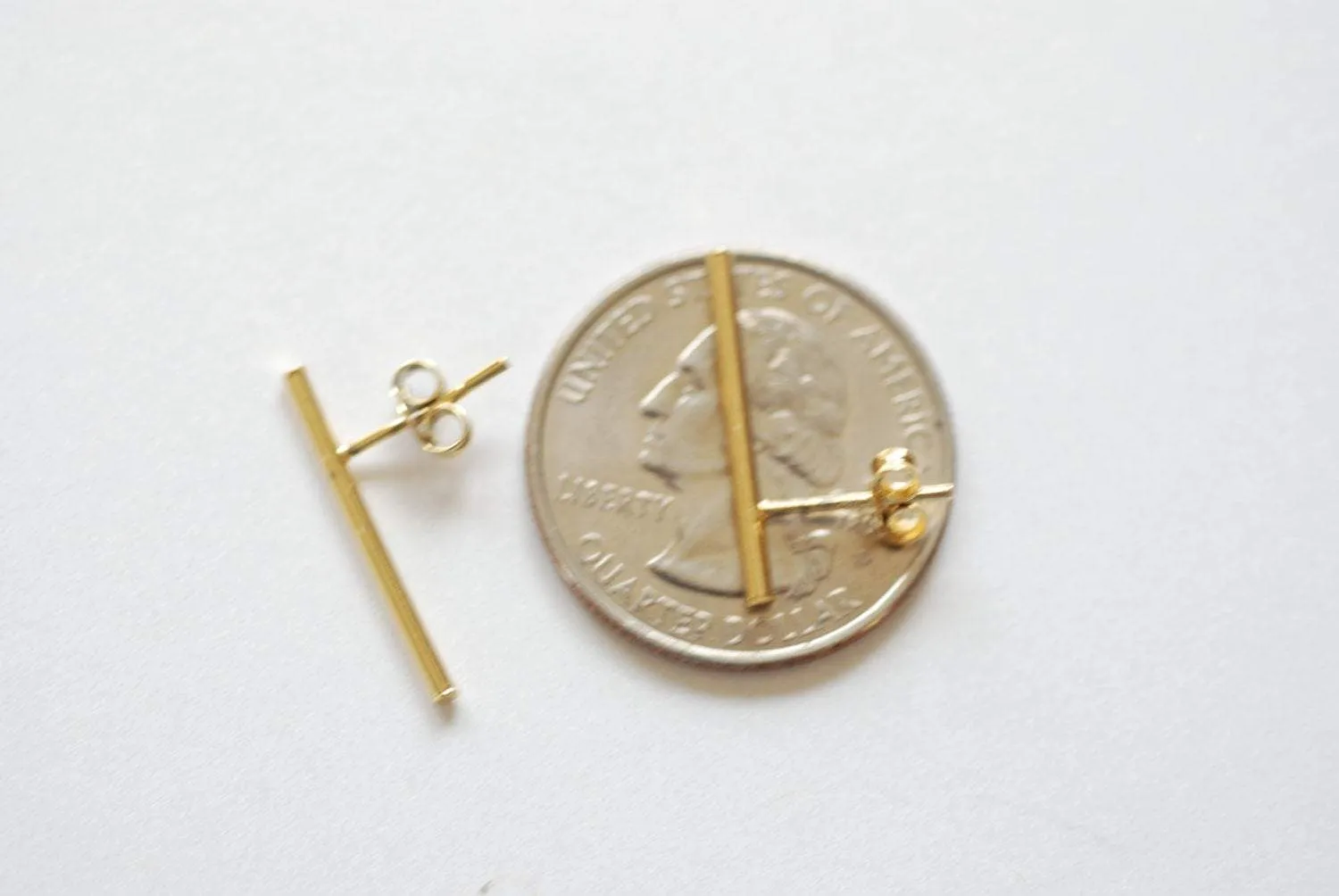 Wholesale Gold Bar Earrings, Line Earrings, Stick earrings, bar stud earrings, minimalist earrings, Filament earrings, Ear Climbers, Post Earrings