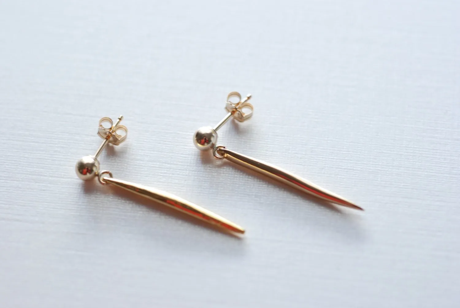 Wholesale Needle Earrings- Spike Earrings, Gold Dagger Spear Earrings, 24k gold Dagger Earrings,Spear Earrings,stick earrings,gold bar earrings