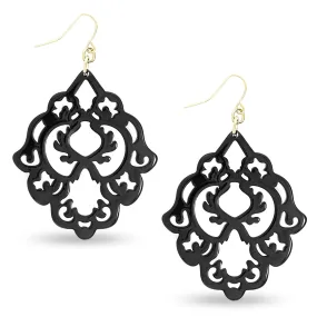 Zenzi Just Scroll With It Earrings Black